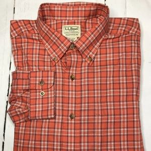 LL Bean Men's Plaid Button Down Shirt long sleeve
